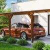 Carport Vogtland 300 x 541 cm, nussbaum