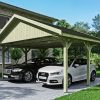 Carport Wallgau 620 x 500 cm, schwarze Schindeln