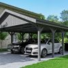 Carport Wallgau 620 x 750 cm, schiefergrau, schwarze Schindeln Carport Wallgau 620 x 750 cm, schiefergrau, schwarze Schindeln