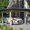 Carport Wendland 362 x 628 cm mit EPDM-Dach, schwarze Blende Carport Wendland 362 x 628 cm mit EPDM-Dach, schwarze Blende