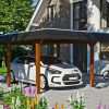 Carport Wendland 362 x 628 cm mit EPDM-Dach, schwarze Blende, nussbaum Carport Wendland 362 x 628 cm mit EPDM-Dach, schwarze Blende, nussbaum