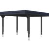 Carport Wendland 409 x 628 cm mit Aluminiumdach, schwarze Blende, anthrazit