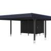 Carport Wendland 630 x 879 cm mit Aluminiumdach, schwarze Blende, anthrazit