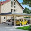 Carport Wendland 630 x 879 cm mit EPDM-Dach, schwarze Blende