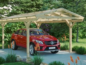 Carport Westerwald 362 x 541 cm, natur