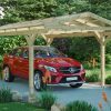 Carport Westerwald 362 x 648 cm, natur