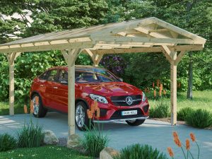 Carport Westerwald 362 x 648 cm, natur