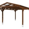 Carport Westerwald 362 x 648 cm, nussbaum