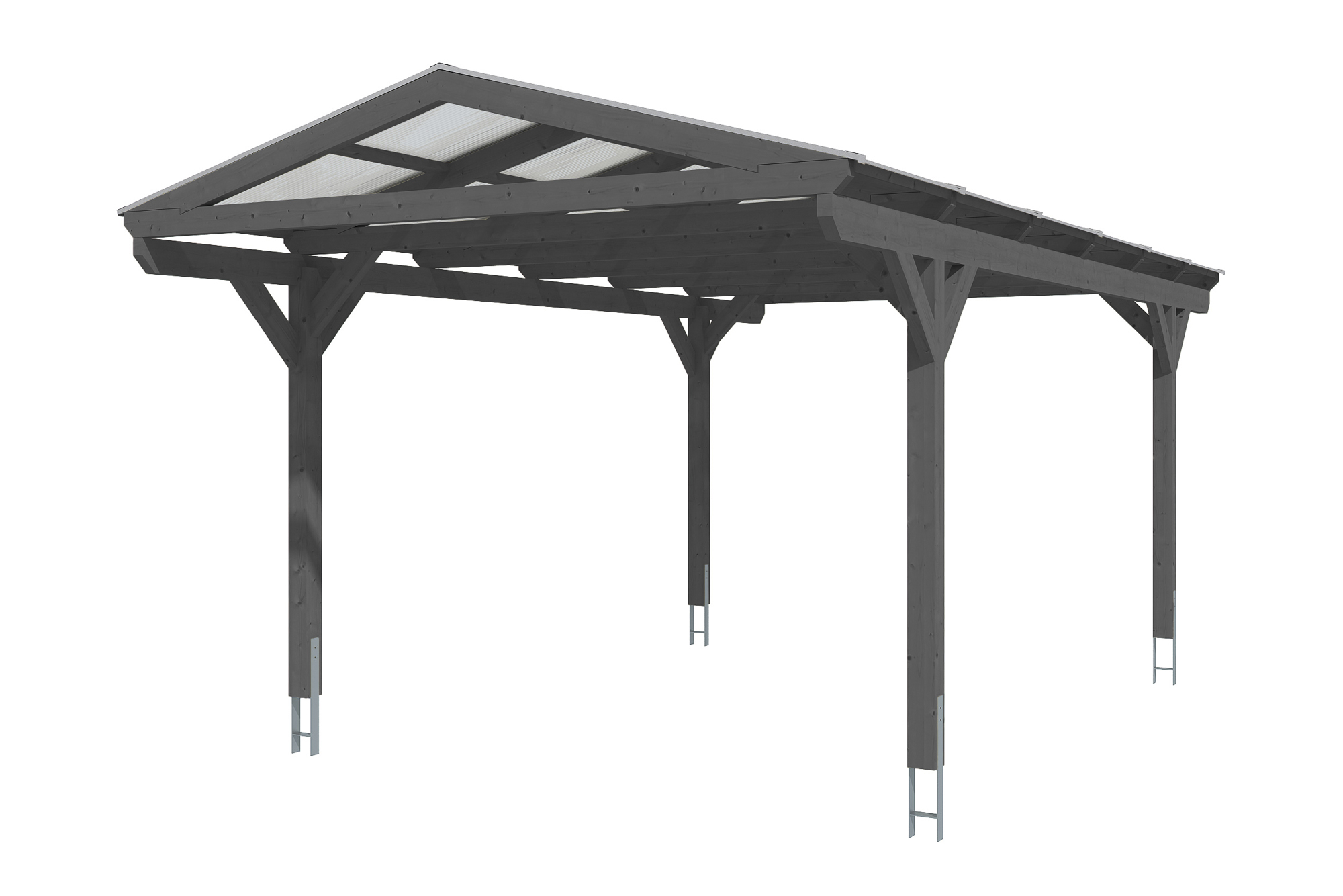 Carport Westerwald 362 x 648 cm, weiß