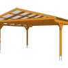 Carport Westerwald 570 x 648 cm, eiche hell