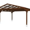 Carport Westerwald 570 x 648 cm, nussbaum