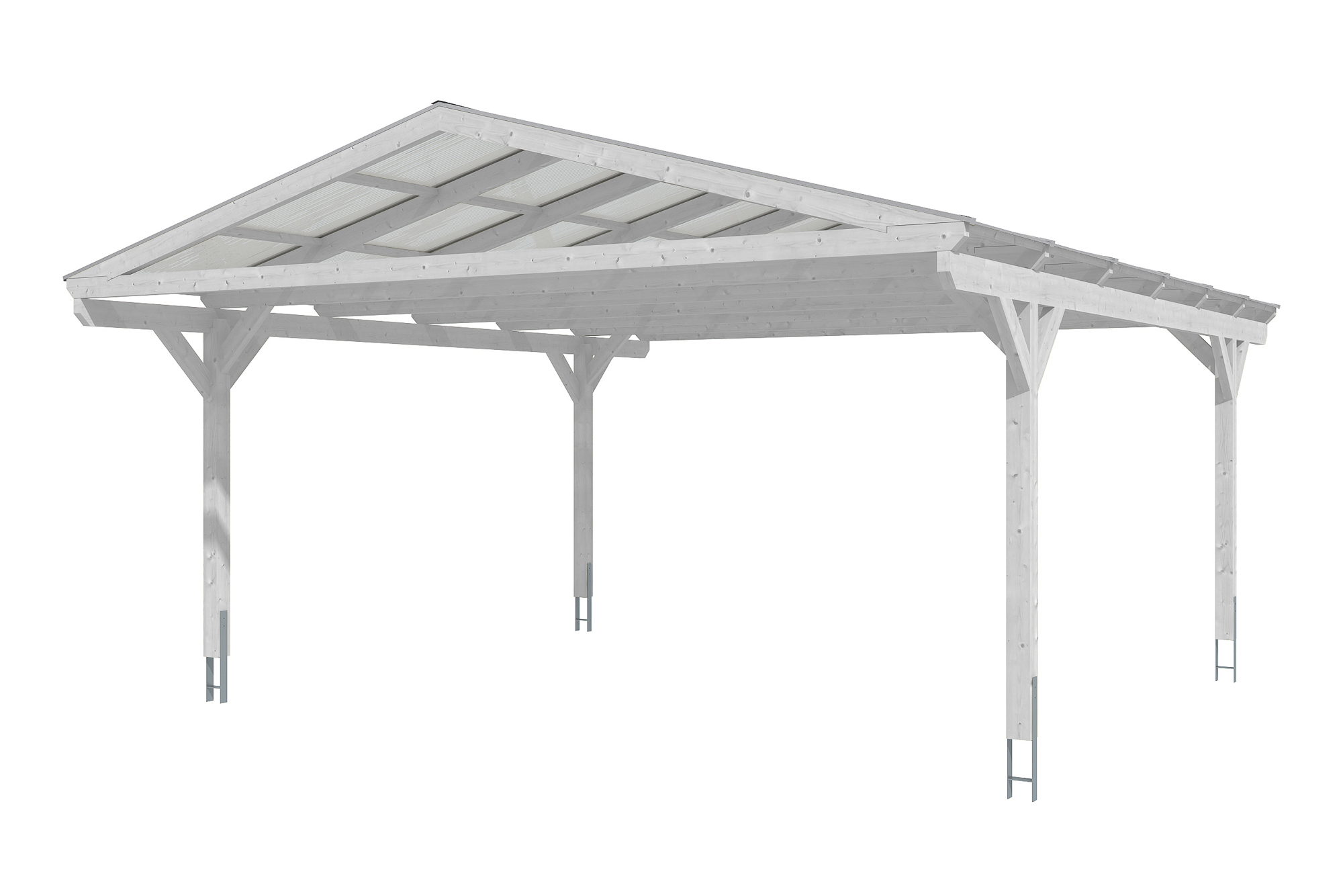 Carport Westerwald 570 x 648 cm, weiß