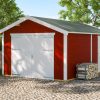 Holzgarage Varberg 1, 370 x 525 cm, schwedenrot