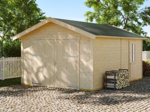 Holzgarage Varberg 1, 370 x 525 cm, natur