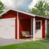 Holzgarage Varberg 2, 500 x 525 cm, schwedenrot