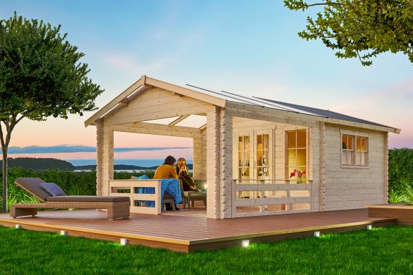 Gartenhaus Holmestrand, 380 x 610 cm, natur