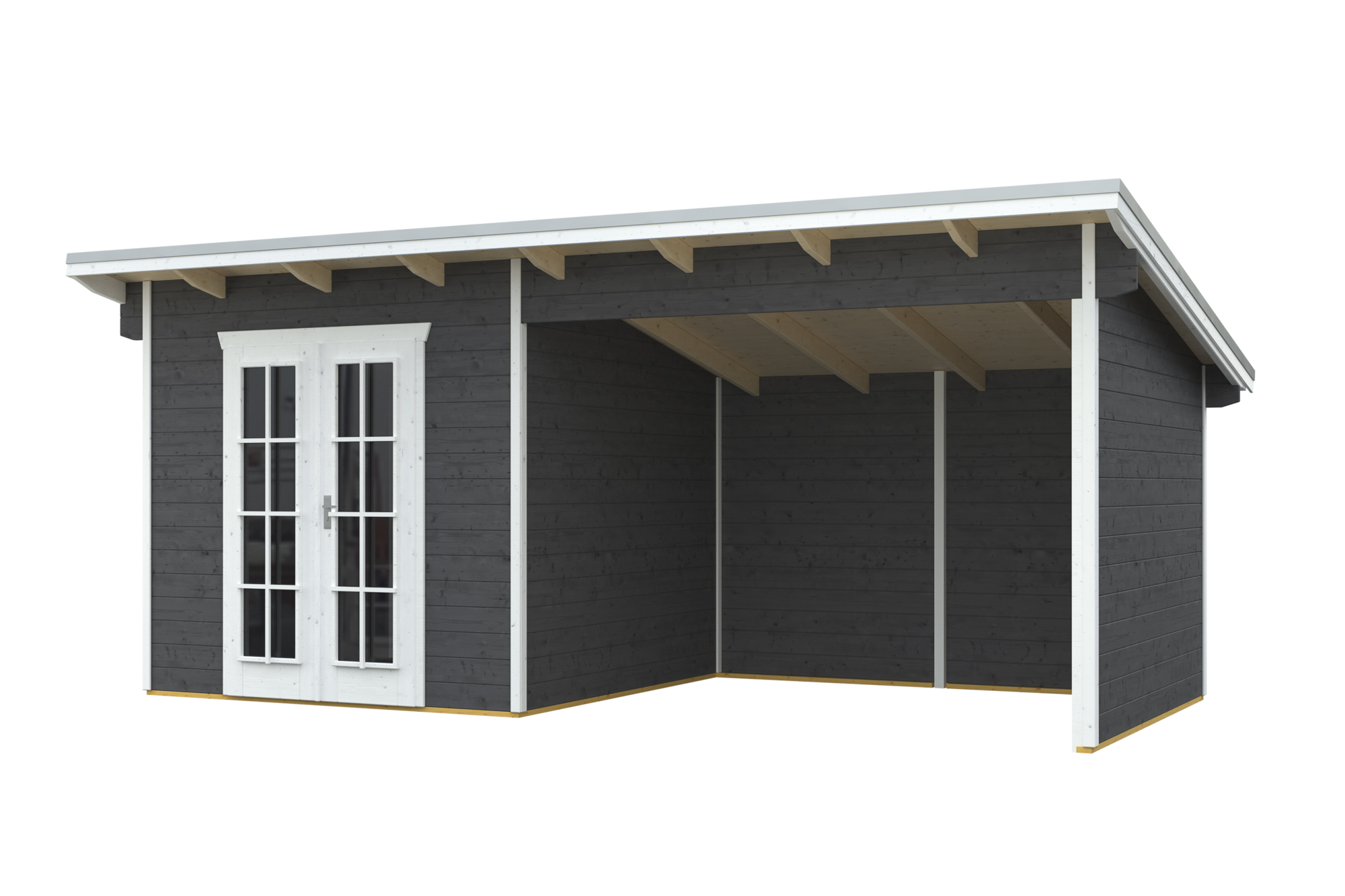 Gartenhaus Texel 550 x 250 cm, schiefergrau