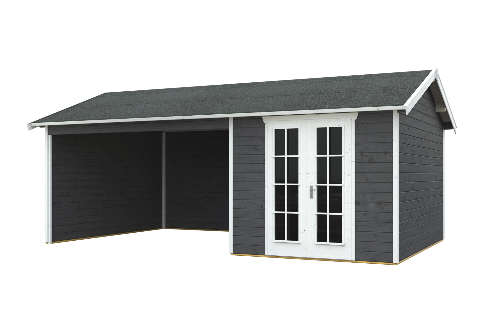 Gartenhaus Tilburg 613 x 380 cm, schiefergrau