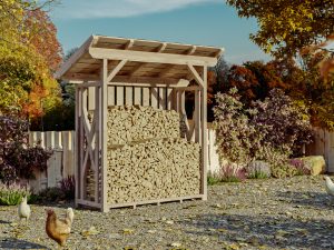 Holzunterstand Lars 1, 240 x 102 cm, natur