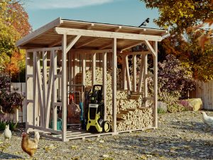 Holzunterstand Max 1, 300 x 160 cm, natur