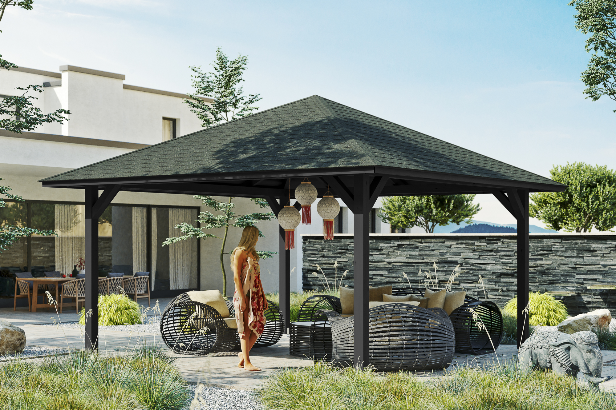 Pavillon Cannes 3, Leimholz, anthrazit
