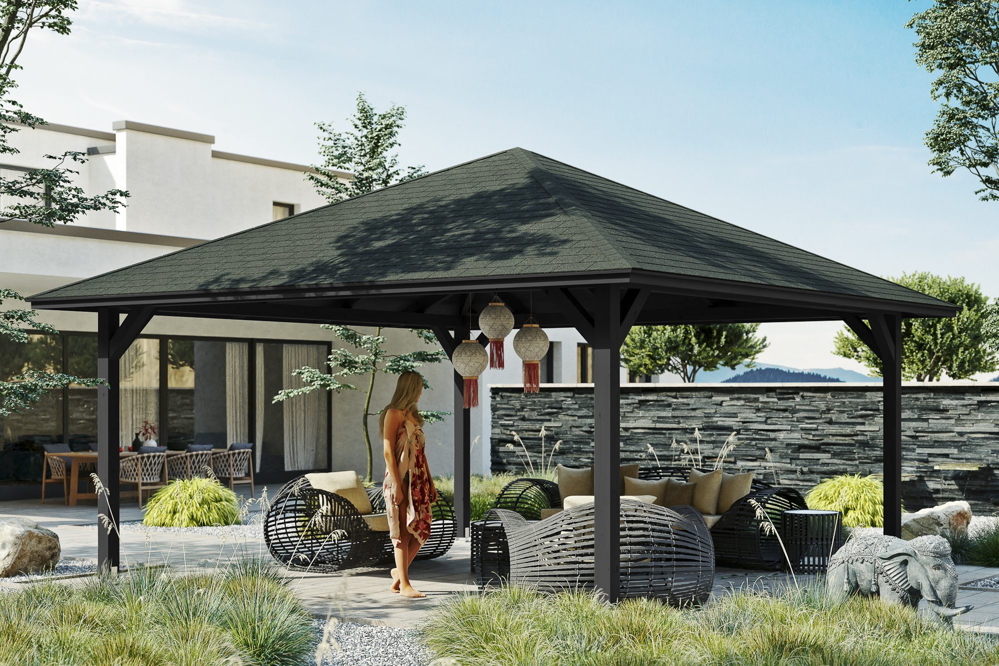 Pavillon Cannes 4, Leimholz, anthrazit