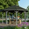 Pavillon Nice 2, Leimholz, grau
