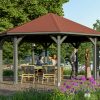 Pavillon Nice 3, Leimholz, grau