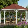 Pavillon Nice 3, Leimholz, weiss