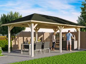 Pavillon Orleans 1, Leimholz, natur