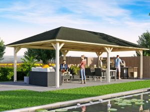 Pavillon Orleans 3, Leimholz, natur