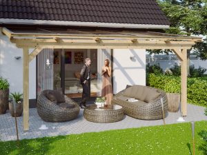 Terrassenüberdachung Ancona 541 x 300 cm, Leimholz, natur