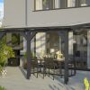 AI generated – Terrassenüberdachung Bormio 434 x 250 cm, Leimholz, anthrazit