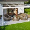 Terrassenüberdachung Modena 434 x 257 cm, Aluminium, weiß Terrassenüberdachung Modena 434 x 257 cm, Aluminium, weiß