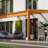 Terrassenüberdachung Novara 450 x 259 cm, Leimholz, eiche hell