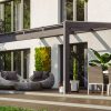 Terrassenüberdachung Novara 450 x 259 cm, Leimholz, schiefergrau