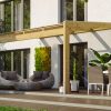Terrassenüberdachung Novara 450 x 259 cm, Leimholz, natur