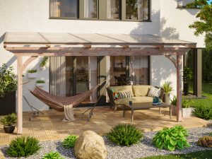 Terrassenüberdachung Ravenna 541 x 250 cm, Douglasie, natur