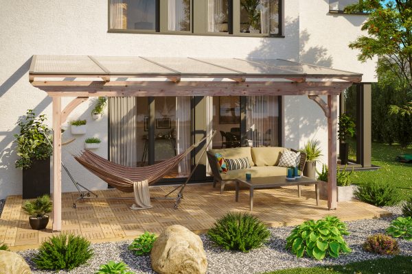 Terrassenüberdachung Ravenna 541 x 250 cm, Douglasie, natur