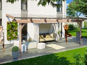Terrassenüberdachung Ravenna 648 x 300 cm, Douglasie, natur