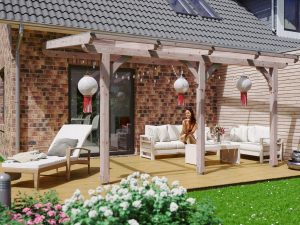 Terrassenüberdachung Rimini 434 x 250 cm, Douglasie, natur