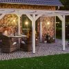 Terrassenüberdachung Siena 434 x 250 cm, Leimholz, weiß Terrassenüberdachung Siena 434 x 250 cm, Leimholz, weiß
