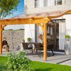Terrassenüberdachung Verona 434 x 239 cm, Leimholz, eiche hell