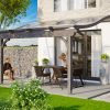 Terrassenüberdachung Verona 434 x 239 cm, Leimholz, schiefergrau