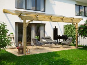 Terrassenüberdachung Verona 541 x 239 cm, Leimholz, natur