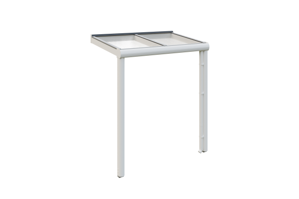 Vordach Greifswald 216 x 135 cm, Aluminium, weiß