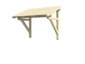Vordach Paderborn Typ 1, 242 x 156 cm, natur