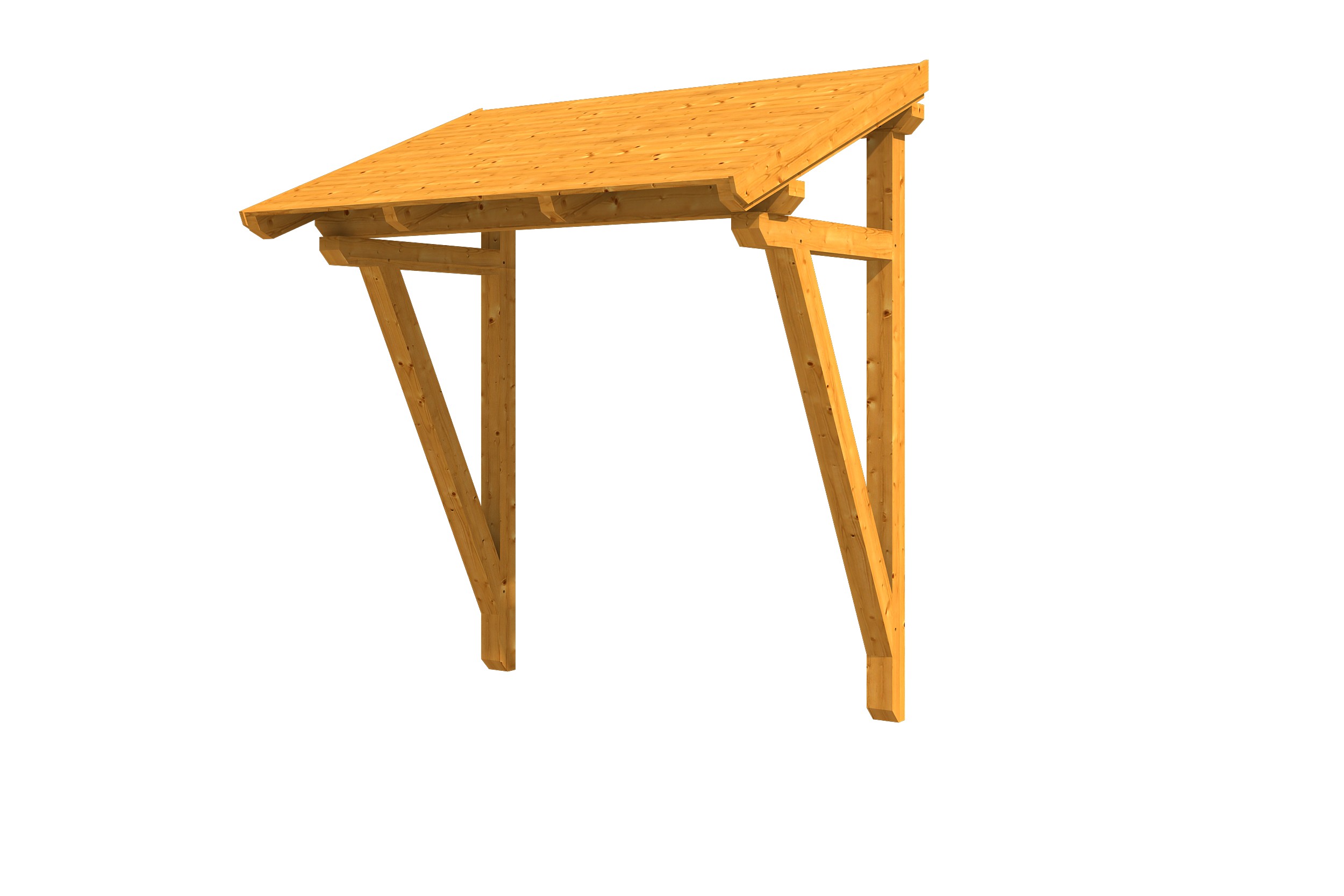 Vordach Paderborn Typ 2, 242 x 156 cm, eiche hell