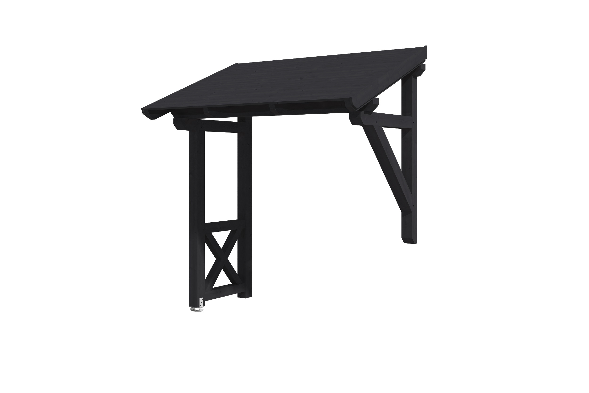 Vordach Paderborn Typ 3, 242 x 156 cm, anthrazit