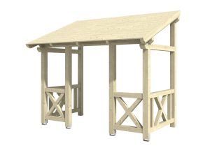 Vordach Paderborn Typ 7, 336 x 202 cm, natur